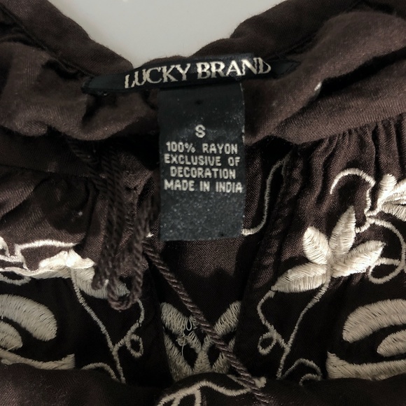 Lucky Brand Brown Cream Embroidery Dress Tunic - Picture 7 of 7